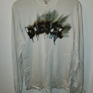 Diesel Trurs Vintage Cream Artistic Long Sleeve Tee